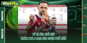 Tỷ Lệ Kèo Nhà Cái – Khám Phá 4 Loại Kèo Cược Phổ Biến